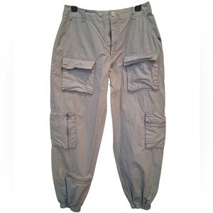 Rue21 Gray Ankle Cropped Pants with Utility Design